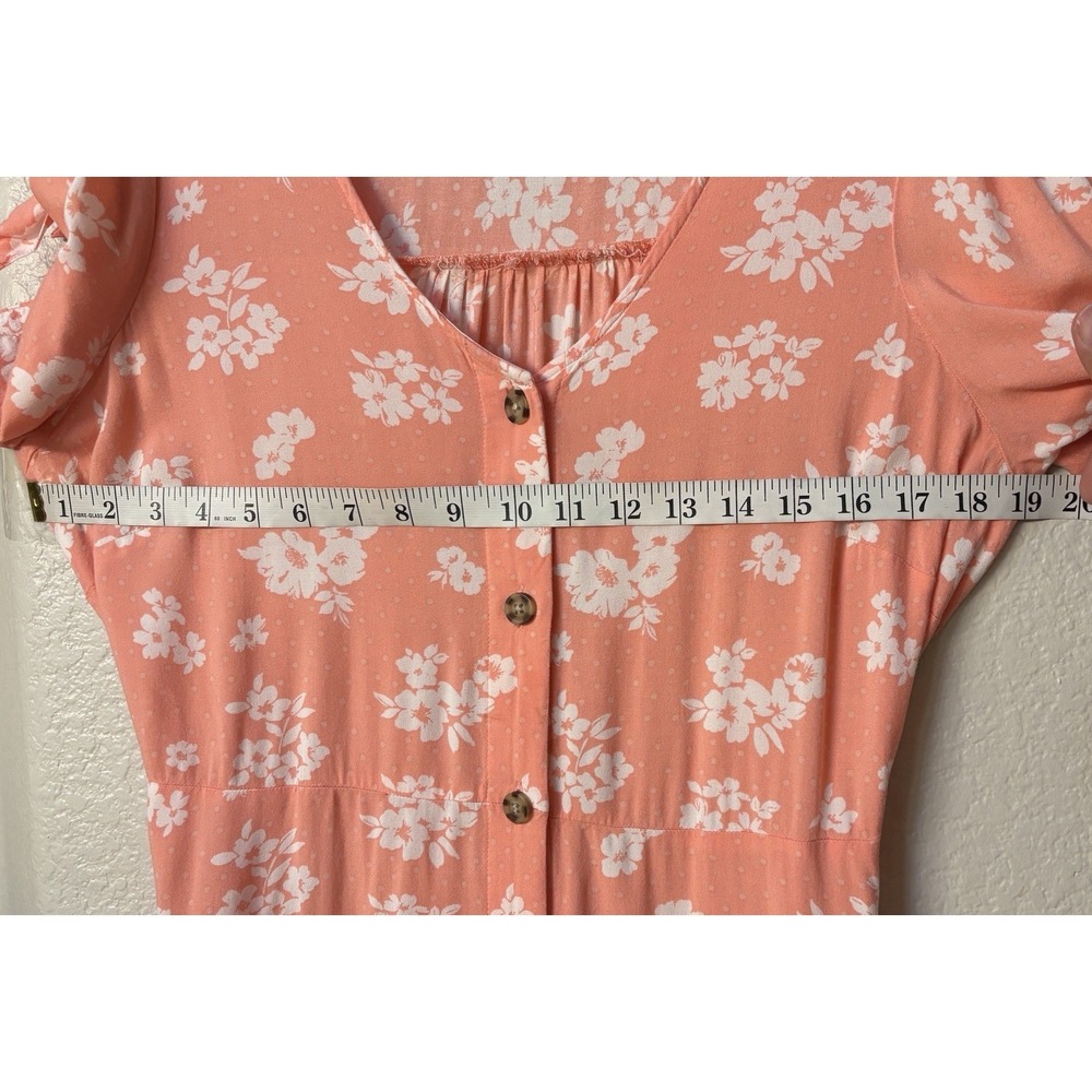 Payton & Parker Coral Floral Maxi Kentucky Derby Dress Sz M Cottagecore Romantic - Picture 12 of 14